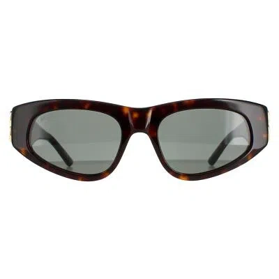 Pre-owned Balenciaga Sunglasses Bb0095s 002 Dark Havana Green