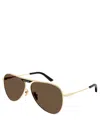 Balenciaga Brown Pilot Unisex Sunglasses Bb0244s 003 62 In Crl