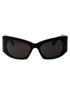Balenciaga Grey Rectangular Ladies Sunglasses Bb0321s 001 57