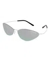Balenciaga Bb0350s Linea Extreme 004 Silver Sunglasses In Crl