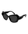 Balenciaga Palazzo Plastic Rectangle Sunglasses In Crl