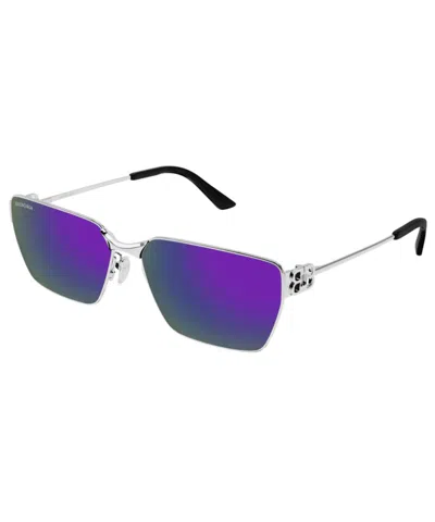 Balenciaga Bb0374sk003-silver-silver-violet In Purple