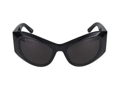 Balenciaga Grey Browline Ladies Sunglasses Bb0393s 001 57 In Black