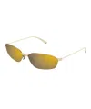 Balenciaga Gold Mercury Rectangular Metal Sunglasses In Crl