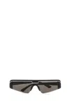 Balenciaga Black Ski Rectangle Sunglasses In Black