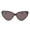Balenciaga Shield 2.0 Cat Metal Sunglasses In Black