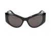 Balenciaga Black Reverse Xpander 2.0 Rectangle Sunglasses In Black