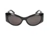 Balenciaga Black Reverse Xpander 2.0 Rectangle Sunglasses In Black
