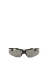 Balenciaga Turbo D-frame Wraparound Sunglasses In Gray