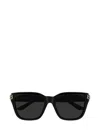 Balenciaga Bb0433sk Linea Everyday 001 Black Grey Sunglasses In Black
