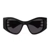 Balenciaga Eyewear Rectangular Frame Sunglasses In Black