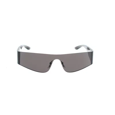 Balenciaga Acetate Mono Rectangle Sunglasses In Brown
