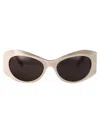 Balenciaga Black Acetate Sunglasses In Black-black-grey