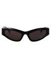 Balenciaga Grey Rectangular Ladies Sunglasses Bb0096s 001 51 In Black-black-grey