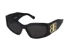 Balenciaga Grey Cat Eye Ladies Sunglasses Bb0322s 002 55 In Black Black Grey