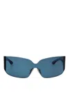 Balenciaga Blue-blue-blue Nylon Sunglasses In Blue