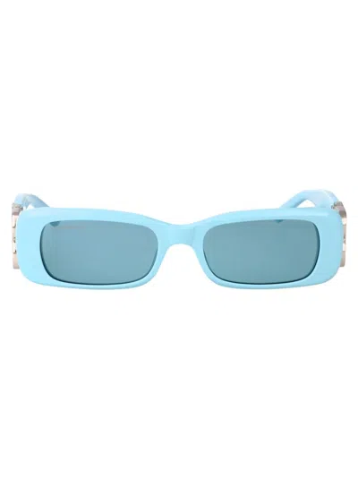 Balenciaga Bb0096s Sunglasses In Blue-silver-light Blue  display picture 3