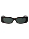 Balenciaga Grey Rectangular Ladies Sunglasses Bb0096s 001 51 In Brown