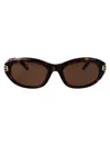 Balenciaga Round Sunglasses Bb0434 Sk 002 In Brown