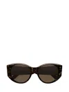 Balenciaga Bb0455s Linea Extreme 002 Havana Brown Sunglasses In Brown