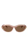 Balenciaga Brown-brown-brown Recycled Acetate Sunglasses In Brown