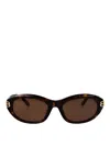 Balenciaga Round Sunglasses Bb0434 Sk 002 In Brown