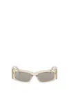 Balenciaga Rectangle-frame Sunglasses In Brown