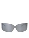 Balenciaga Silver-silver-silver Nylon Sunglasses In Gray