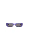 Balenciaga Rectangle-frame Sunglasses In Blue