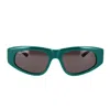 Balenciaga Eyewear Rectangular Frame Sunglasses In Green