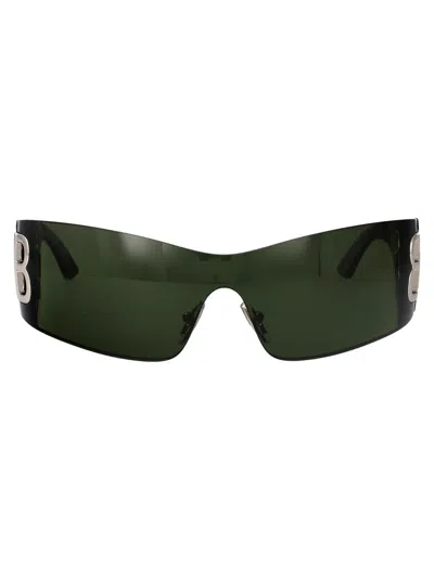 Balenciaga Mask Sunglasses Bb0359 S 006 In Green