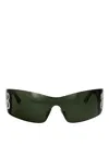 Balenciaga Mask Sunglasses Bb0359 S 006 In Green