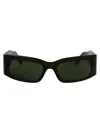 Balenciaga Grey Rectangular Ladies Sunglasses Bb0096s 001 51 In Green-green-green
