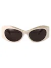 Balenciaga Black Acetate Sunglasses In Grey-grey-grey