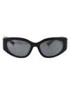 Balenciaga Gray Cat-eye Sunglasses In Black