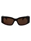 Balenciaga Bb0360s Sunglasses In Havana-havana-brown