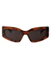 Balenciaga Bb0321s Sunglasses In Havana-havana-grey