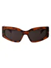 Balenciaga Bb0321s Sunglasses In Havana-havana-grey