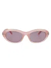 Balenciaga Round Sunglasses Bb0434 Sk 003 In Pink