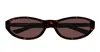 Balenciaga Eyewear Neo Round Sunglasses In Purple