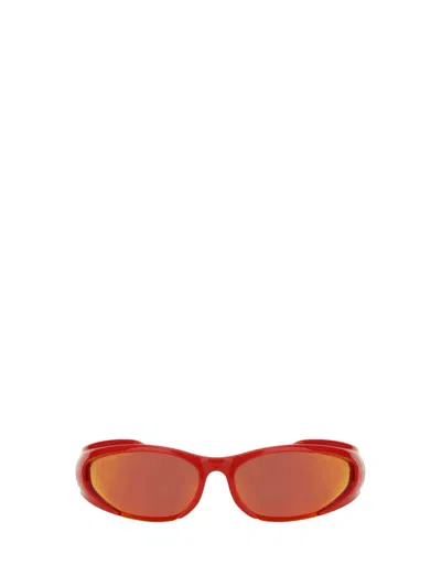 Balenciaga Sunglasses In Red/mirrorred