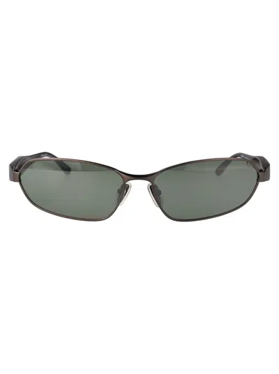 Balenciaga Sunglasses In Ruthenium-ruthenium-green