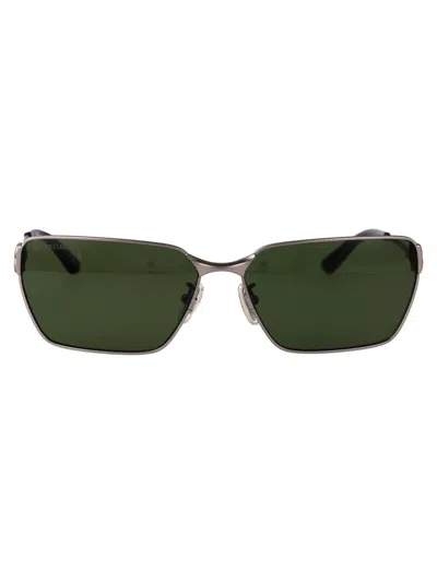 Balenciaga Sunglasses In Ruthenium-ruthenium-green