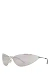 Balenciaga Razor Cat Cat-eye Frame Sunglasses In Silver
