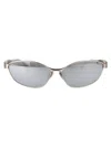 Balenciaga Grey Cat Eye Ladies Sunglasses Bb0335s 001 65 In Silver-silver-silver