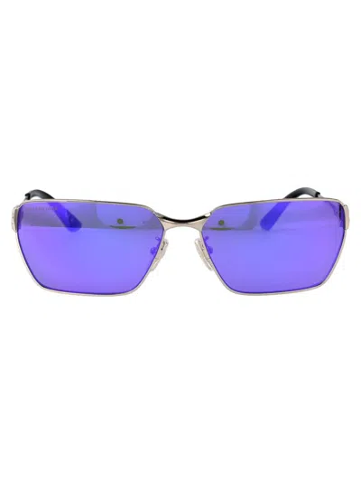 Balenciaga Sunglasses In Silver-silver-violet