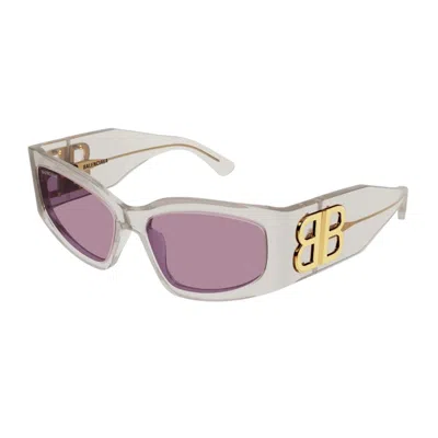 Balenciaga Pink Cat Eye Ladies Sunglasses Bb0321s 012 57 In White