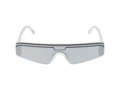 Balenciaga Sunglasses In White White Silver