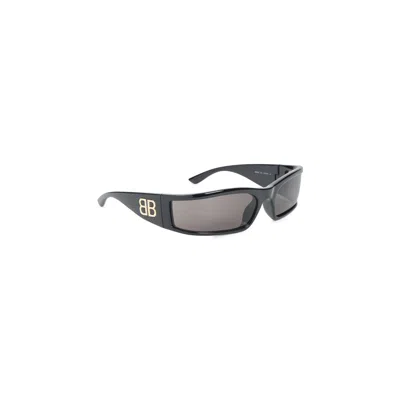 Balenciaga Sunset Rectangle Sunglasses In Black
