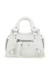 Balenciaga Women White Leather Super Nano Neo Classic Handbag